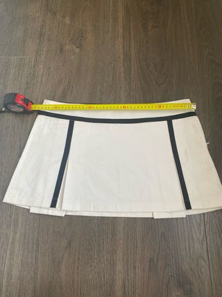 Mini Falda Zara TRF beige-negro, 40