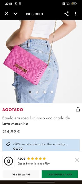 Bolso Love Moschino rosa
