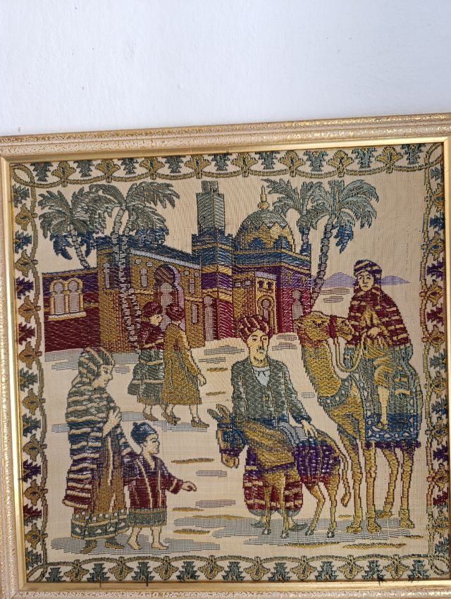 Cuadros bordados con hilo de seda