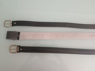 3 Cinturones Hombre - Negro y gris