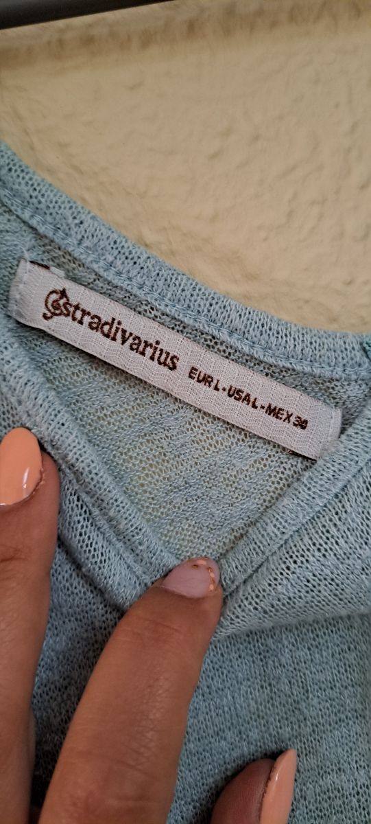 Blusa celeste manga 3/4