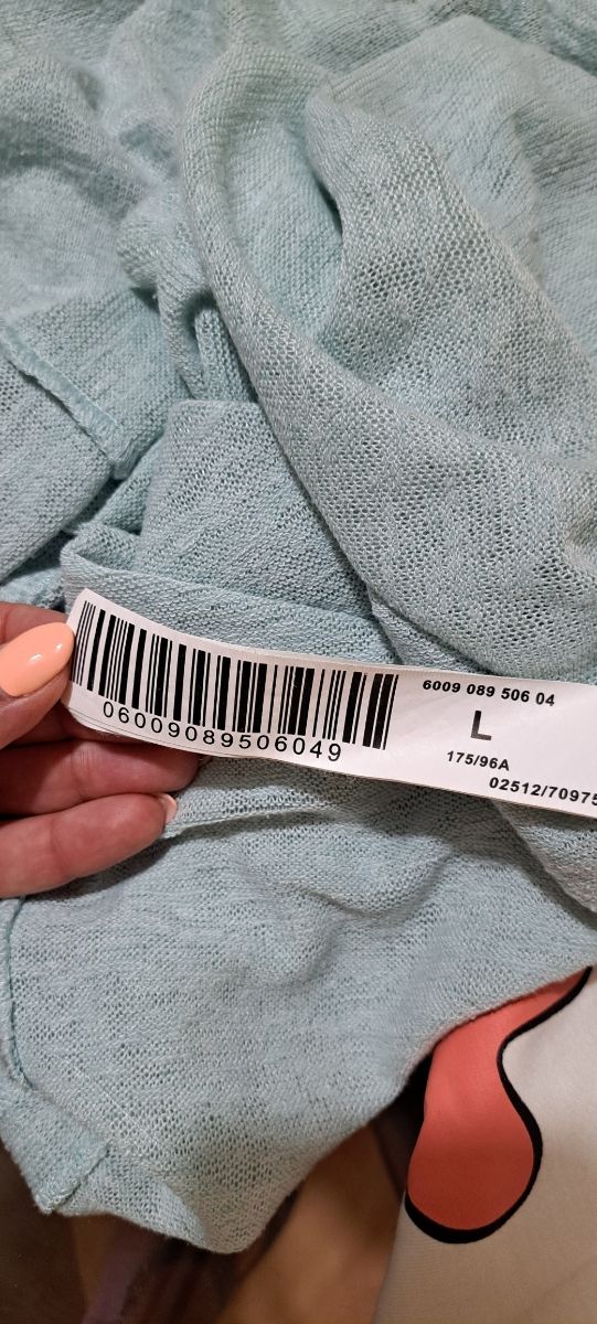 Blusa celeste manga 3/4