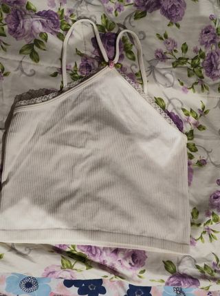 Tops de encaje - Negro y Blanco