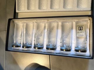 6 bicchieri Cristal Fabbrica Argentierie
