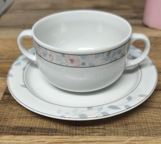 Juego 6 consomé porcelana