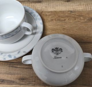 Juego 6 consomé porcelana