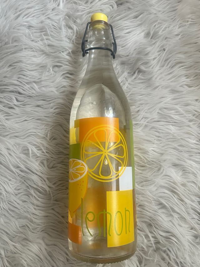 Botella de cristal con cierre hermético