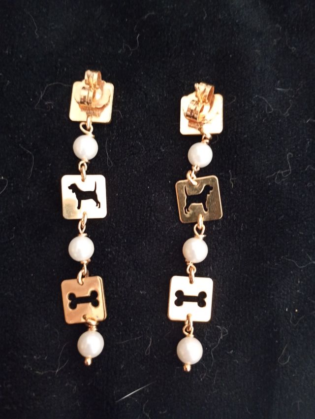 Orecchini cane & osso | Bigiotteria