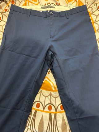 Pantalones vestir azul marino hombre