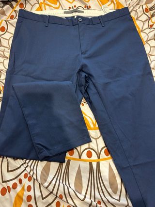 Pantalones vestir azul marino hombre