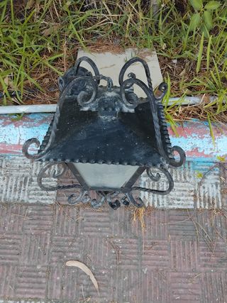 Farol forja vintage negro