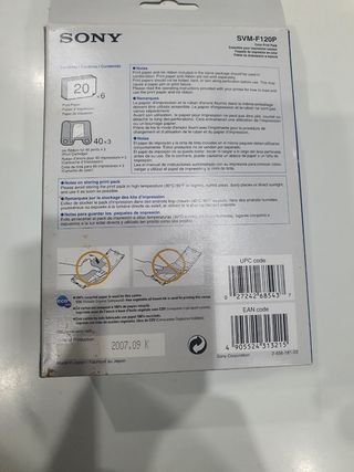 Pack impresión Sony DPP-F 120 fotos