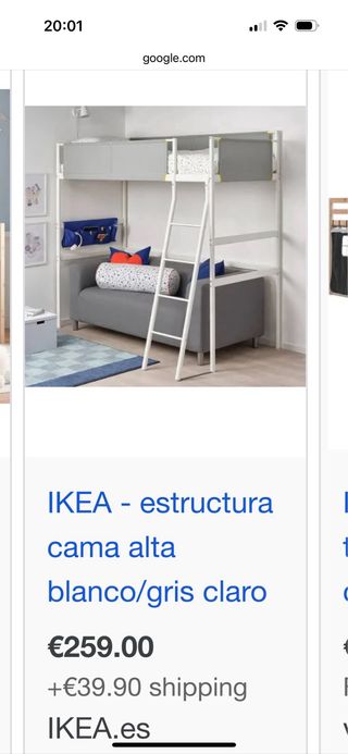 Cama infantil con organizadores