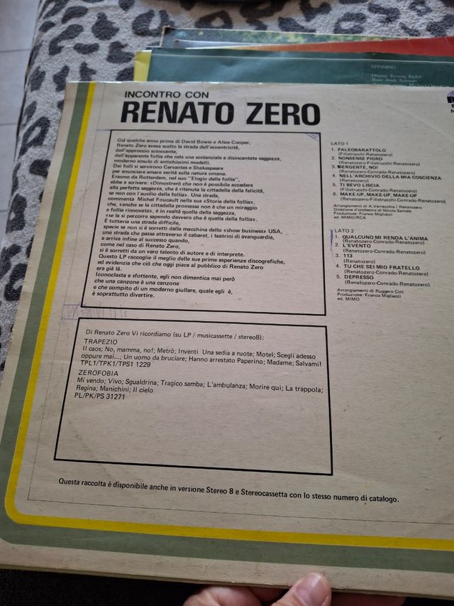 Vinile Renato Zero - Incontro con