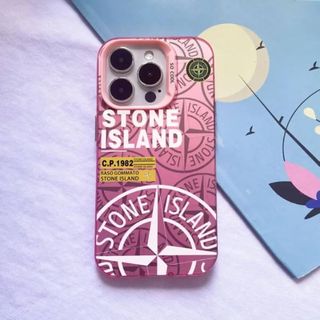 Custodia per iPhone rosa Stone Island