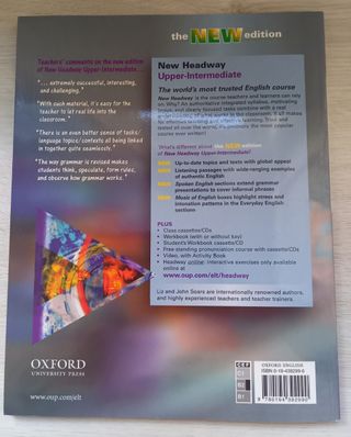 Libro inglés: New Headway Upper - intermediate 