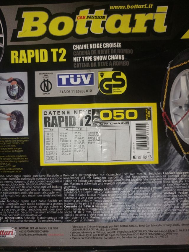 Cadenas nieve Botari Rapid 12