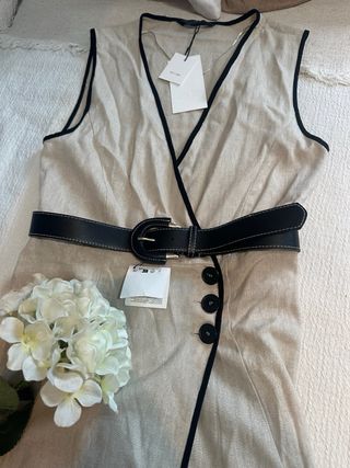 Vestido lino Zara
