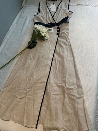 Vestido lino Zara