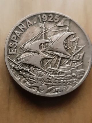 Moneda España 25 céntimos 1925