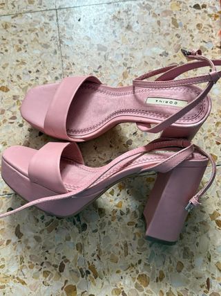 Sandalias CORINA rosa plataforma