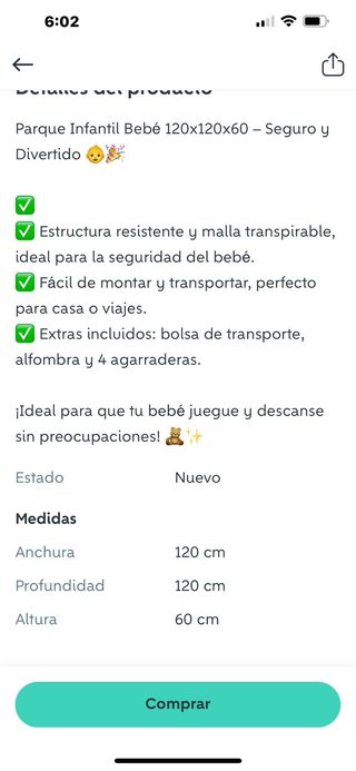 Corralito bebé plegable gris