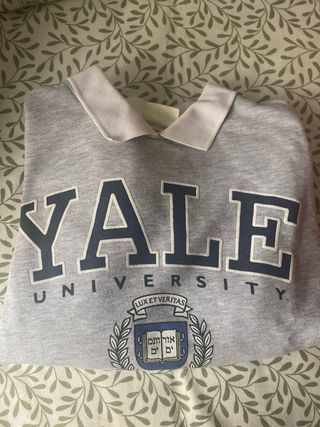 Sudadera gris Yale - Pull & Bear