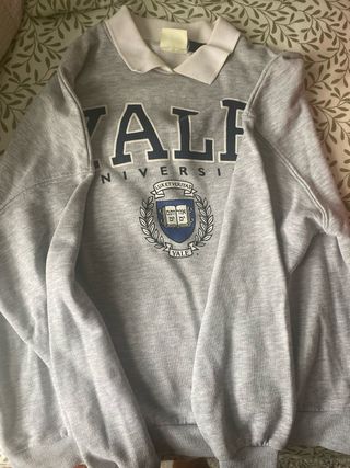 Sudadera gris Yale - Pull & Bear