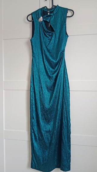 Vestido Zara XS Teal - Nuevo