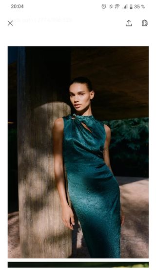 Vestido Zara XS Teal - Nuevo