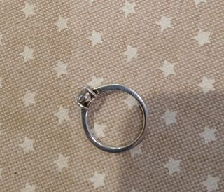 Anillo Pandora solitario plata