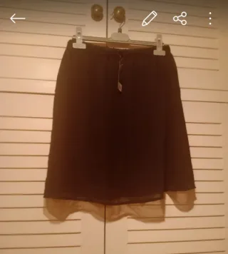 Falda negra gasa c/forro