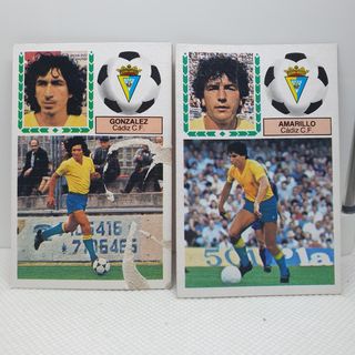 ⚽️ 2 CROMOS DE FUTBOL GONZALEZ Y AMARILLO LIGA 83 