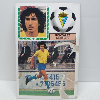 ⚽️ 2 CROMOS DE FUTBOL GONZALEZ Y AMARILLO LIGA 83 
