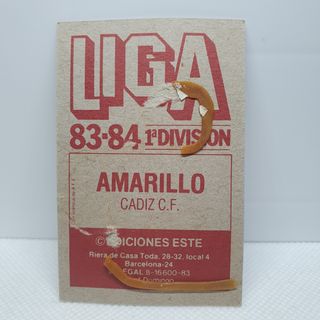 ⚽️ 2 CROMOS DE FUTBOL GONZALEZ Y AMARILLO LIGA 83 