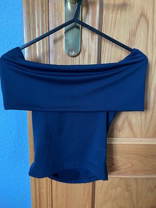 Top Dazy Cuello Barco Negro