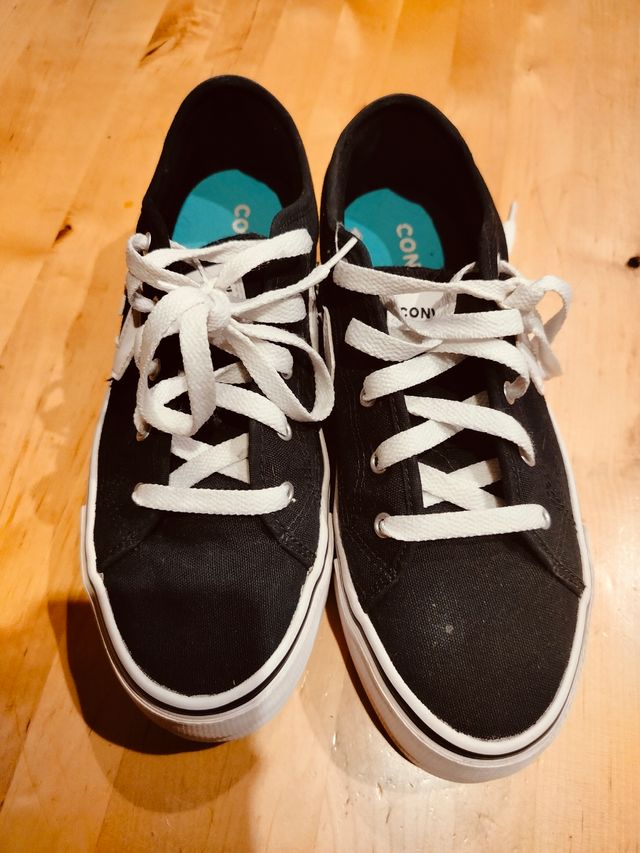 Converse negras plataforma