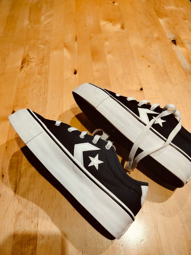 Converse negras plataforma
