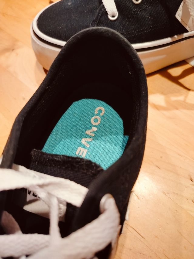 Converse negras plataforma