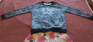 Jersey y falda estampados