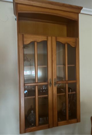 Vitrina madera con baldas - Mueble