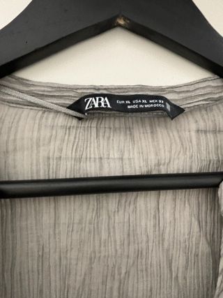 Blusón Zara mujer XL gris