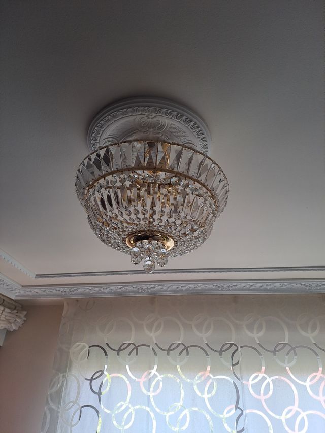 Elegante lámpara techo cristal