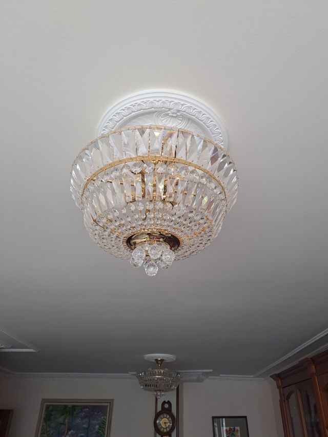 Elegante lámpara techo cristal
