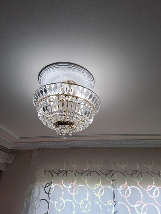 Elegante lámpara techo cristal