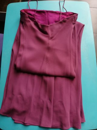 Vestido Fiesta Largo Malva oscuro