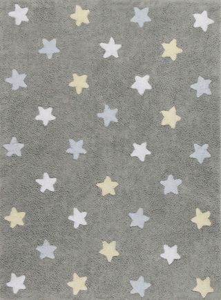 Alfombra Lorena Canals estrellas gris-azul