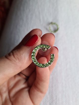 Pendientes aro verdes Cussi