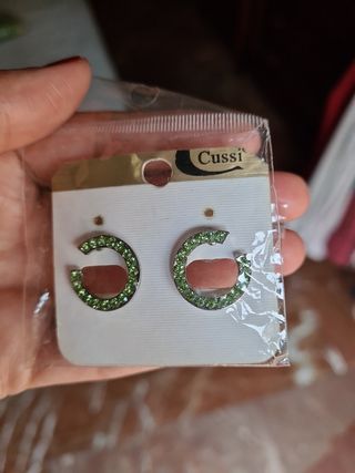 Pendientes aro verdes Cussi