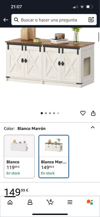 Mueble arenero para gatos - 2 unidades